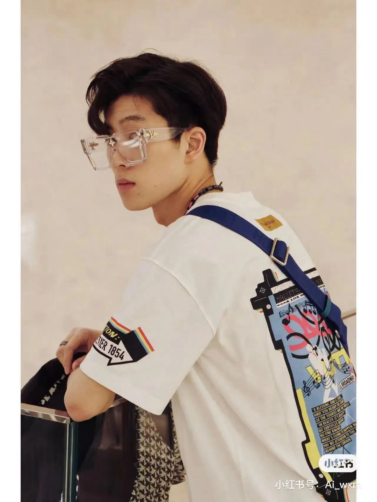 Louis Vuitton/Louis Vuitton front and back musician direct-print printed short-sleeves